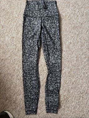 Lululemon Black Pattern Print High-Waist Leggings